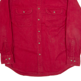 FADED GLORY Mens Plain Shirt Red Long Sleeve M