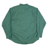 DOCKERS Mens Plain Shirt Green Long Sleeve L