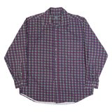 TRADER BAY Mens Shirt Red 90s Check Long Sleeve L