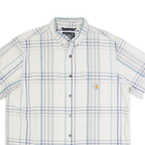 CARHARTT Loose Fit Mens Shirt Cream Check L