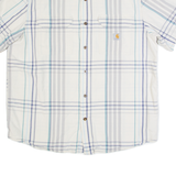 CARHARTT Loose Fit Mens Shirt Cream Check L