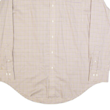 LAUREN RALPH LAUREN Mens Shirt Brown Check Long Sleeve XL