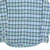 NAUTICA A Bit Trimmer Mens Shirt Blue Check Long Sleeve L