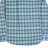 NAUTICA A Bit Trimmer Mens Shirt Blue Check Long Sleeve L