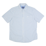 CHAPS Mens Shirt Blue Check L