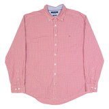 TOMMY HILFIGER Mens Shirt Red Gingham Long Sleeve 2XL
