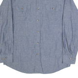 WRANGLER Mens Plain Shirt Blue Long Sleeve M