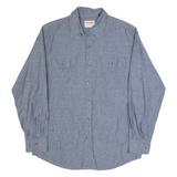 WRANGLER Mens Plain Shirt Blue Long Sleeve M