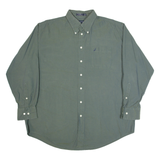 NAUTICA Oxford Mens Plain Shirt Green Long Sleeve 2XL