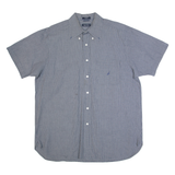 NAUTICA Mens Shirt Black Check L