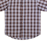 WRANGLER Mens Shirt Brown Check L