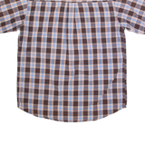 WRANGLER Mens Shirt Brown Check L