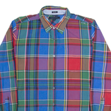 TOMMY HILFIGER Slim Fit Mens Shirt Red Plaid Long Sleeve L