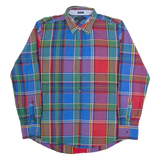 TOMMY HILFIGER Slim Fit Mens Shirt Red Plaid Long Sleeve L