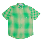 CHAPS Mens Shirt Green Check M