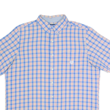CHAPS Mens Shirt Blue Check L