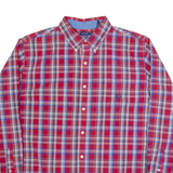 CHAPS Mens Shirt Red Plaid Long Sleeve XL