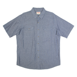WRANGLER Mens Plain Shirt Blue L