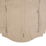 TIMBERLAND Weathergear Mens Plain Shirt Brown Long Sleeve S