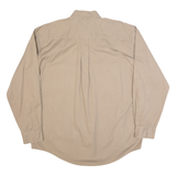 TIMBERLAND Weathergear Mens Plain Shirt Brown Long Sleeve S