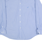 NAUTICA Mens Shirt Blue Pinstripe Long Sleeve L