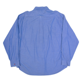 TOMMY HILFIGER Mens Plain Shirt Blue Long Sleeve 2XL