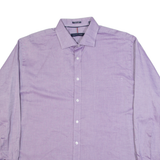 TOMMY HILFIGER Mens Plain Shirt Purple Long Sleeve XL