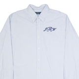 RALPH LAUREN Mens Shirt Blue Striped Long Sleeve XL