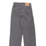 LEVI'S Ribcage Womens Jeans Grey Relaxed Straight W24 L27