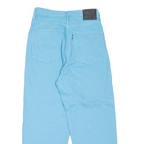 LEVI'S Barrel Crop Made & Crafted BIG E Womens Jeans Blue Loose Tapered W26 L23