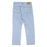 LEVI'S Wedgie BIG E Distressed Womens Jeans Blue Straight Stone Wash W29 L26
