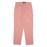 DICKIES Carpenter Womens Trousers Pink Relaxed Straight W27 L29
