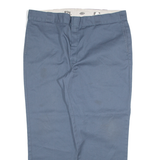 DICKIES Mens Trousers Blue Regular Straight W42 L30