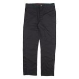 DICKIES Mens Trousers Black Slim Straight W32 L29