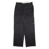 DICKIES Mens Trousers Black Relaxed Straight W36 L34