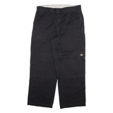 DICKIES Mens Trousers Black Relaxed Straight W34 L28