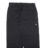 DICKIES Mens Trousers Black Relaxed Straight W34 L28