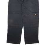 DICKIES Mens Trousers Black Loose Straight W38 L32