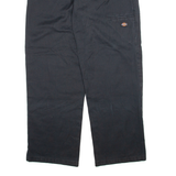 DICKIES Mens Trousers Black Loose Straight W38 L32