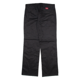 DICKIES Womens Trousers Black Relaxed Straight W34 L32