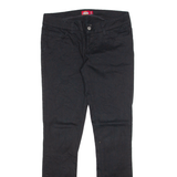 DICKIES Womens Trousers Black Slim Straight W30 L31