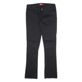DICKIES Womens Trousers Black Slim Straight W30 L31