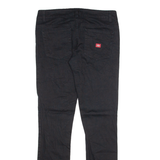 DICKIES Womens Trousers Black Slim Straight W30 L31