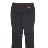 DICKIES Womens Trousers Black Slim Straight W25 L31