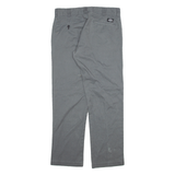 DICKIES Mens Trousers Grey Slim Straight W32 L30