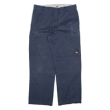 DICKIES Mens Trousers Blue Loose Straight W36 L31
