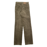 LEVI'S Womens Corduroy Trousers Brown Slim Straight 90s W24 L30
