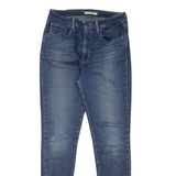 LEVI'S 721 High Rise Womens Jeans Blue Slim Skinny Stone Wash W26 L30