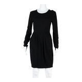 WHISTLES Womens Pencil Dress Black Long Sleeve Knee Length UK 8
