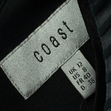 COAST Womens Bodycon Dress Grey Striped Sleeveless Midi UK 12